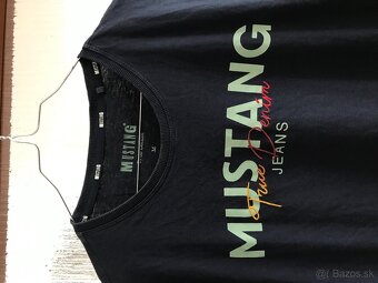 MUSTANG originál tmavomodré pánske tricko L/XL - 3