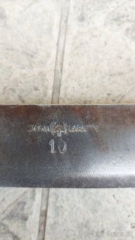 Stary obojručný nôz značený. - 3