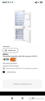 Rakall vstavaná chladnička IKEA - 3