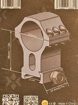 30mm krúžky na picatinny vysoké - 3