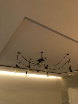 Luster čierny+10 Osram Edison žiaroviek LED, voliteľné umies - 3