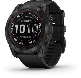 Garmin Fenix 7X Sapphire Solar Black DLC Titanium/Black Band - 3
