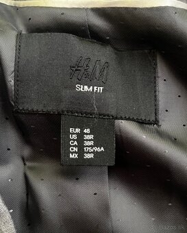 Predám pánsky oblek H&M sivej farby. - 3