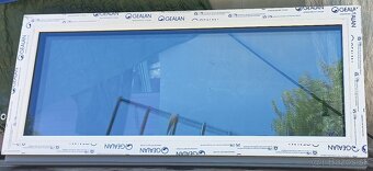 Fixne okna 50x150,150x50,120x50 trojsklo biela,antracit, dub - 3