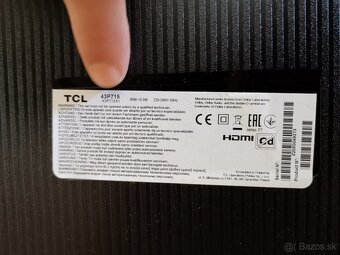 43" TCL 43P715 - android TV, 4K HDR - 3