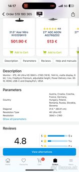 Monitor 4K 144hz 31.5" Acer Nitro Gaming XV322QKKVbmi - 3