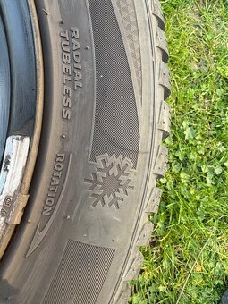 Plechové disky so zimnými pneu a puklice. - 3