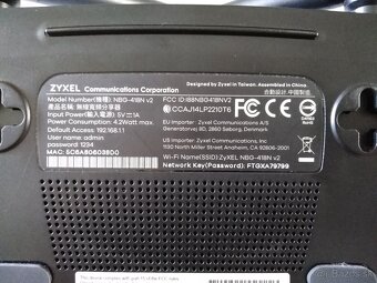 Predám Zyxel NBG 418N v2 Wi-Fi router - 3