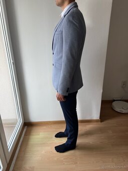 Oblekové sako Burton London – Slim Fit, veľkosť 48 modré - 3