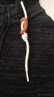 Pánsky modrý bavlnený sveter s kapucňou H&M – L - 3