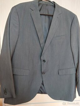 Pánsky oblek Antracit prúžok - 3