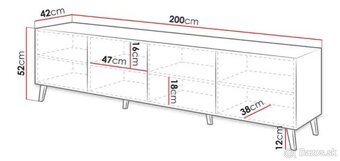 RTV STOLIK POD TV CIERNY - 3