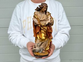 Malovaná dřevěná socha sv. Jan Evangelista apoštol - 3