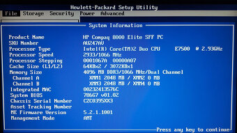 HP Compaq Elite 8000 SFF E7500, 4GB RAM, 160GB HDD - 3