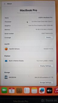 MacBook PRO 2017, i7, 16GB Ram, Touchbar, 1TB - 3