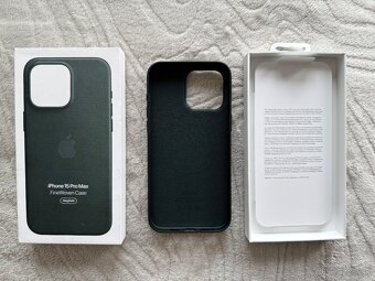 NOVÝ kryt pre Apple 15 Pro Max tkaninový - zelený - 3