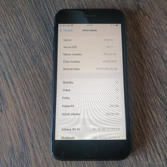 iPhone SE 2020 64 GB čierný pekný stav SUPER lacák - 3
