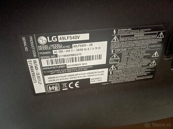 REZERVOVANÉ LG TV 49” - 123cm - 3