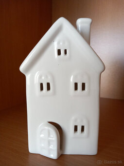 Keramický domček na čajovú sviečku 16x9x8 cm - 3