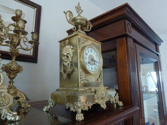 Francúzske bronzové krbové hodiny Vincenti & Cie 1860 - 3