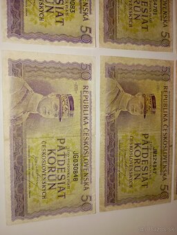 BANKOVKY 50 KČS 1945, LONDÝNSKÁ EMISE, VŠE NEPERFOROVANÉ - 3