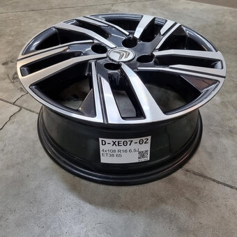 Hliníkové PEUGEOT disky 4x108 R16 6,5J ET38 - 3