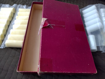 retro krabica na vianocne ozdoby - svetlá - 3