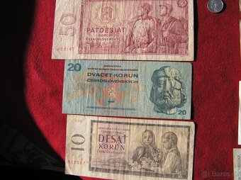 ZOSTAVA STARÝCH ČESKOSLOVENSKÝCH_BANKOVIEK a MINCÍ - 3