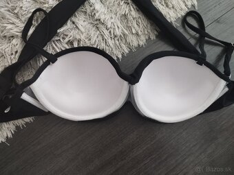 Dvojdielne plavky push up. M/38.  čierna +leo - 3