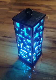 Dekoratívna nabijateľná LED lampa s motívom Minecraft/teris - 3