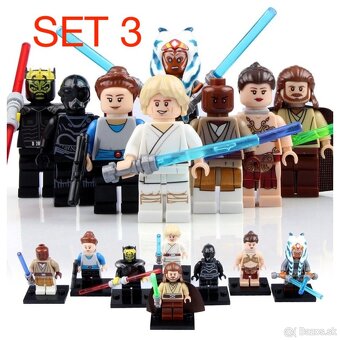 Rôzne figúrky Star Wars 3 (8ks) typ lego - nové - 3