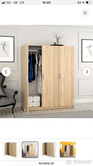 Skriňa 3-dverová, dub sonoma 2ks, nová - 3