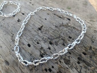 Strieborná retiazka a náramok - ručná práce - PC 600€  - 3