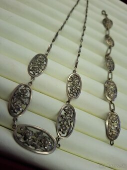 Strieborná sada šperkov - náhrdelník a náramok - 3