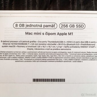 Mac Mini (Apple M1, 8GB RAM, 256GB SSD) – výborný stav - 3