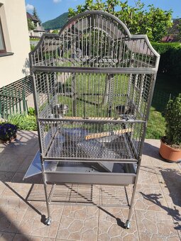 Parádna nerezová kletka pre väčších papagájov TERRA - 3