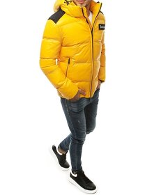 Pánska žltá prešívaná zimná bunda Fashion - 3
