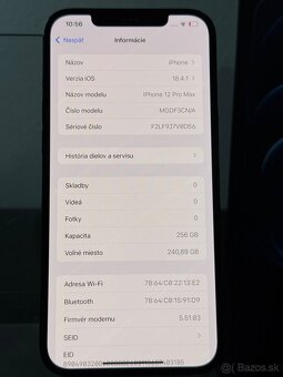 Predám Apple iPhone 12 PRO MAX 256GB Blue Minimálne známky - 3