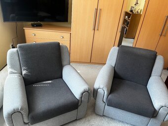 Predam obyvackovy roztahovaci gauc aj s dvoma fotelkami - 3