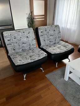 Sedacia suprava gauc, dve kresla a taburetka - 3