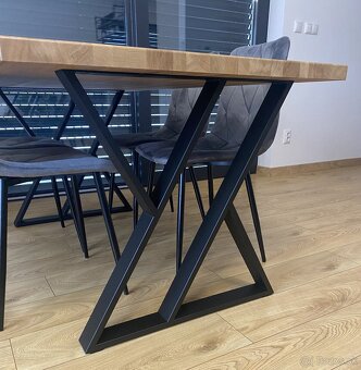 Stolové nohy, kovové v tvare Z čierne 2 ks - 3