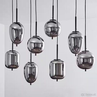 8-plameňová stropná zavesná lampa - 3