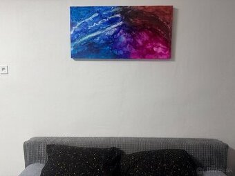 Predám originálny obraz Ragnarök: Oheň a Chaos 100 x 50 cm - 3