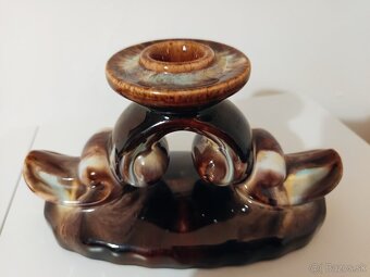 Keramické retro masívne svietniky - 3