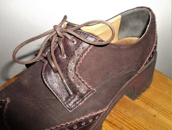 Vintage folk topánky z pravej kože v. 38 - 3