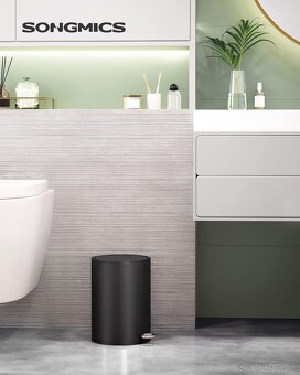 SONGMICS odpadkový kôš – 3 l, čierny, nový - 3