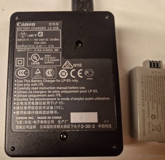 Nabíjačka a baterie Canon - 3