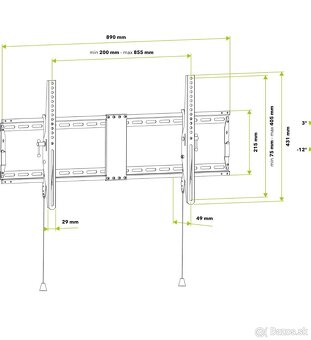 AlzaErgo TXL05B Frame XL sklopný 43"– 90" DRZIAK NA TV - 3
