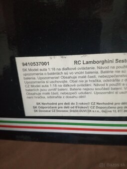 Auto Lamborghini na dialkové ovládanie model 1:18 - 3