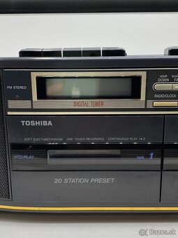 TOSHIBA 2x Kazetový prenosny radiomagnetofon 80te roky - 3